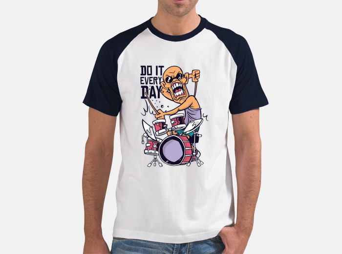 Camiseta dibujos animados de BateristaCamiseta dibujos animados de Baterista  