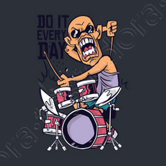 Camiseta dibujos animados de BateristaCamiseta dibujos animados de Baterista  