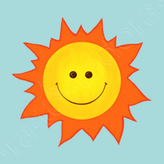 Lienzo dibujos animados sonriente feliz sol | laTostadora Lienzo dibujos animados sonriente feliz sol | laTostadora