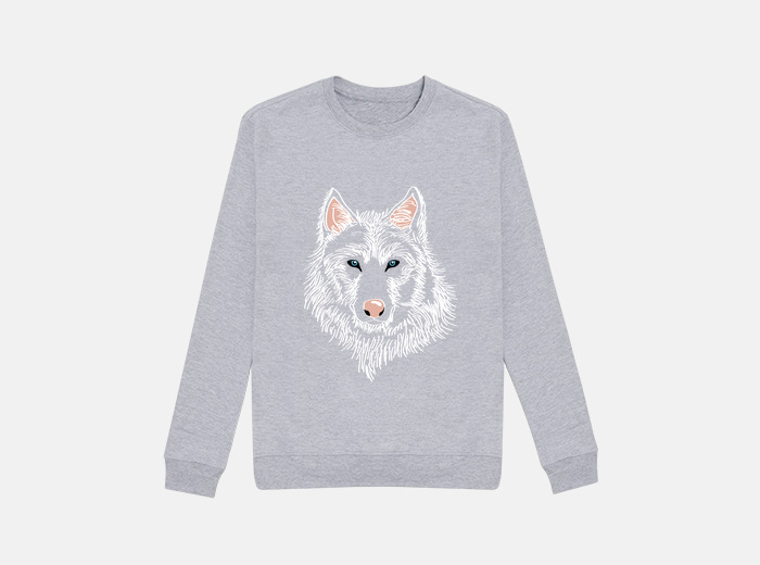 Felpe con disegno lupo best sale