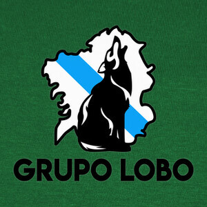 T-shirt disegno del logo del gruppo lupo