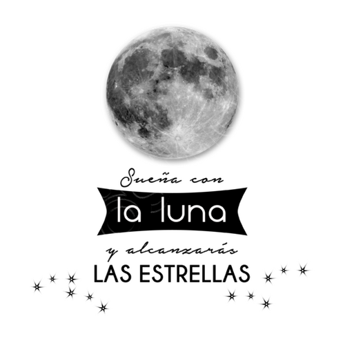 full moon stars motivational phrase frame with horizontal frame 4