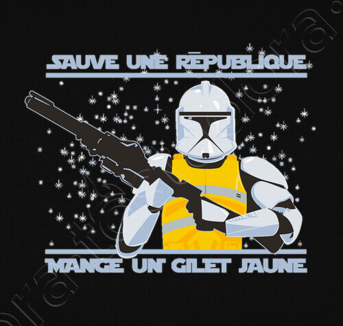 Gilet jaune, république, star wars, parodie https://www.tostadora.fr/bibine/sauve_une_republique/2066532