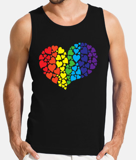 diversidad corazones arco iris corazón 