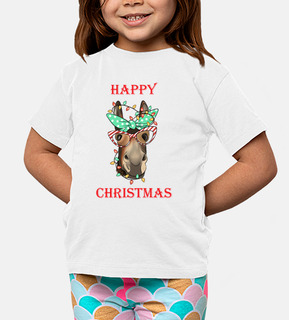 divertente asino di natale con gli occh