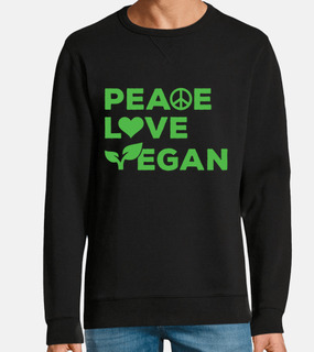 divertente camicia vegana pace amore ve