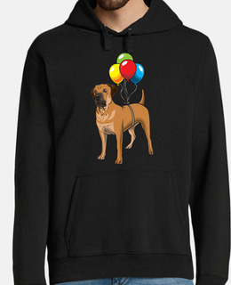 divertente cane boerboel con palloncini