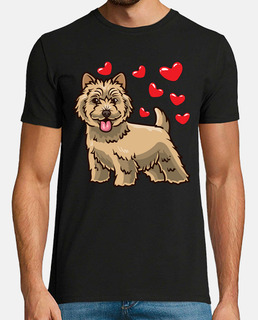 divertido cairn terrier perro con coraz