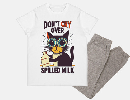 Do not cry over spilled milk Cat Pun
