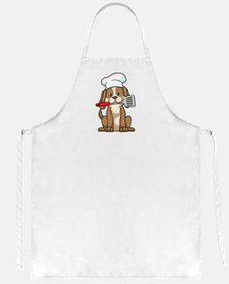 Dog as Cook with Chefs hat  Spatula