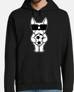 Dog With Sunglasses And Soccer Ball