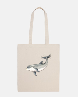 dolphin - 100 cotton cloth bag
