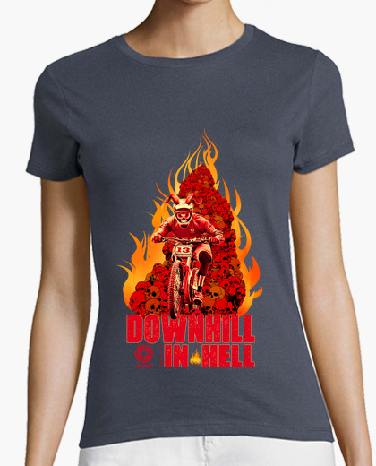 Downhill in hell woman t-shirt