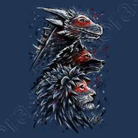 Dragon Wolf Lion T Shirt Tostadora