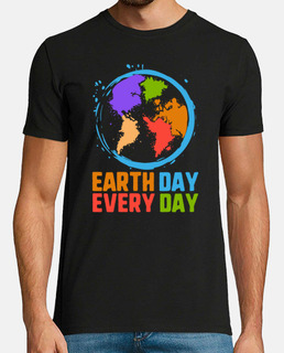 Earth Day Everyday Worlds Map Colorful Art Nature Pine Tree Green Preserve Environment Eco April 22 
