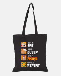 eat sleep anime repeat humor