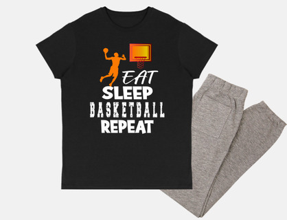 Eat Sleep Basketball Repeat Hoops Lover