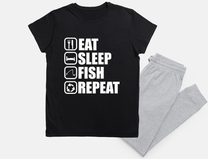 eat sleep fish fishing fisherman