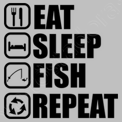 Eat sleep fish repeat fishing fisherman | tostadora