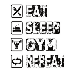 EAT SLEEP GYM REPEAT! - Frame