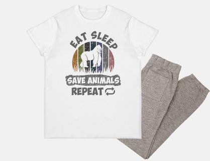 eat sleep save animals repeat