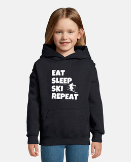Eat Sleep Ski Repeat Distressed Gift