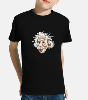 Einstein Shows Tongue Gray Hair