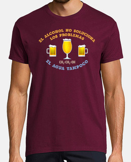 El alcohol no soluciona los problemas. Camiseta hombre.