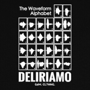 T-shirt The Waveform Alphabet - Deliriamo White