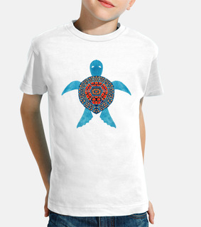 el azul de la tortuga de mar tribal