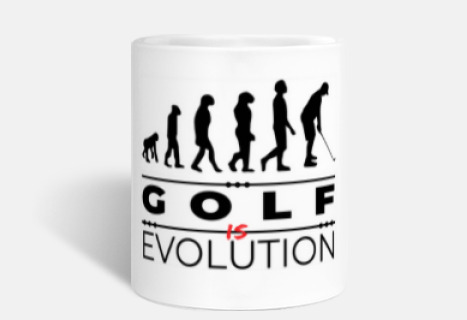 el golf es evolución mensaje humor
