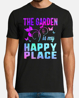 el jardín es mi lugar feliz camisetas de jardinería regalo de jardinero me encantan las plantas cami