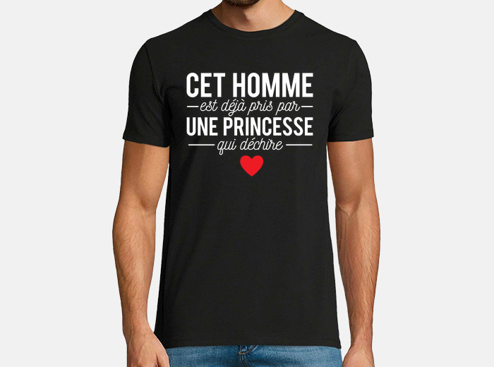 Tee fashion shirt avec phrase humoristique homme