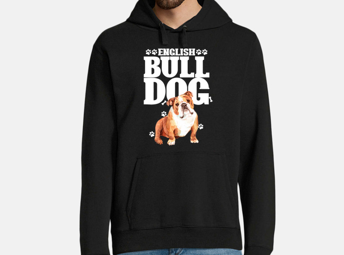 English bulldog hoodie tostadora