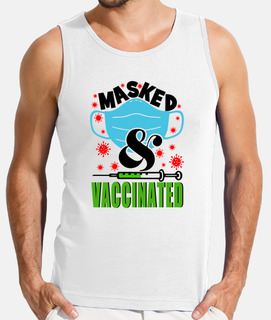 enmascarado y vacunado