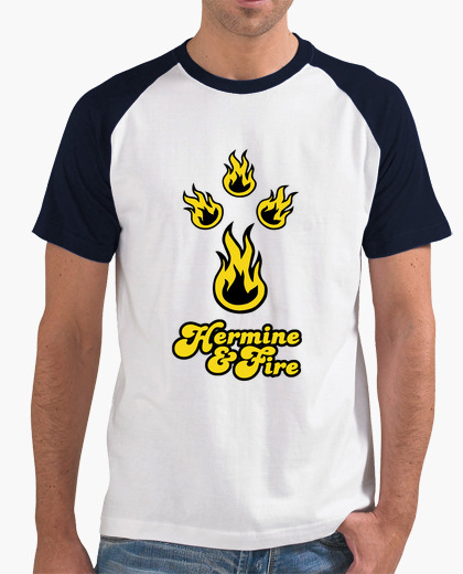 Ermine & fire - baseball shirt man t-shirt