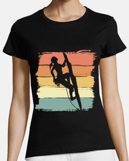 escalada mujer retro