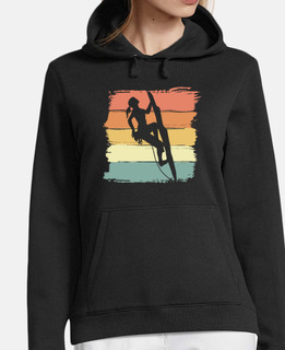 escalada mujer retro