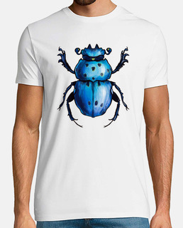 escarabajo azul arte fresco del insecto
