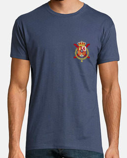 Escudo Casa Real. Hombre, manga corta, denim, calidad extra