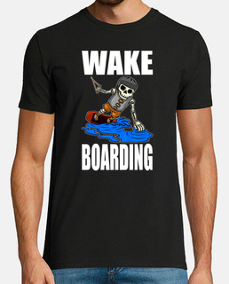 esqueleto de wakeboarder en el wakeboard