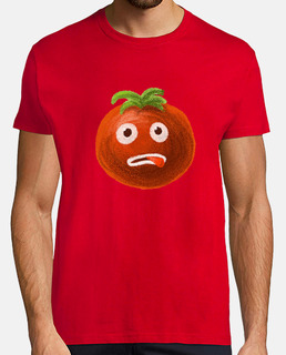 estresado de dibujos animados divertido del tomate