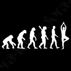 Camiseta evolución yoga humor yoga mujer