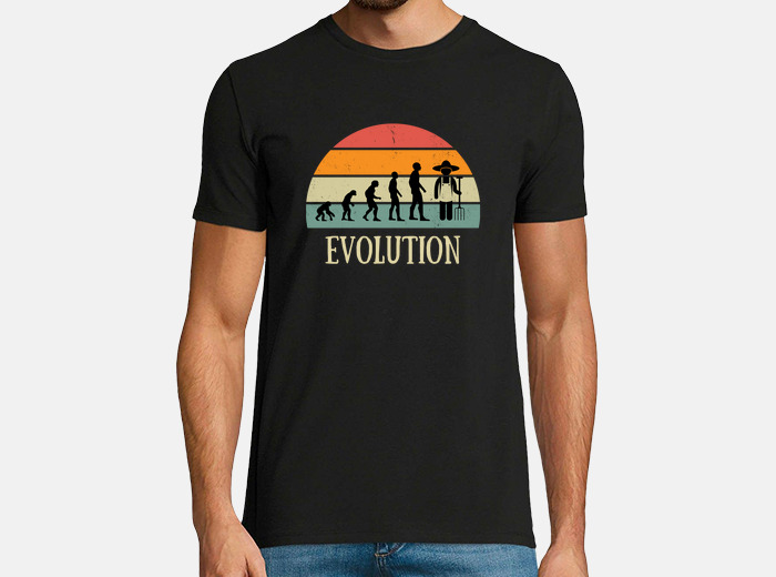 Tee shirt evolution paysan humour agriculteur tostadora