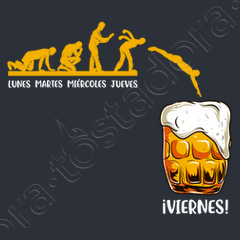 Evolution week friday beer t shirt tostadora