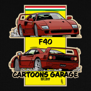f40 cartoons garage T-shirts
