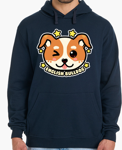 Felpe Faccia Di Bulldog Inglese Di Chibi Di Kawaii Felpa Con Cappuccio Tostadora It