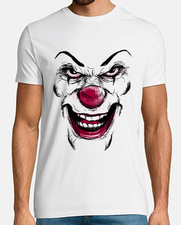 T-Shirt Clown Pagliaccio pastiglia in bocca disegno Vintage maglietta bianca 