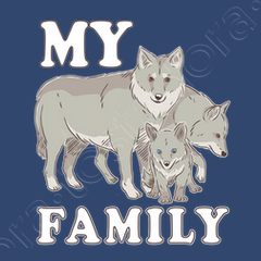 Póster familia de lobos lobos lobo bebé... | laTostadora