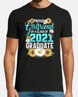 Family of Graduate Matching Shirts Proud Girlfriend Of A Class of 2021 Grad Graduation Gift For Her 
